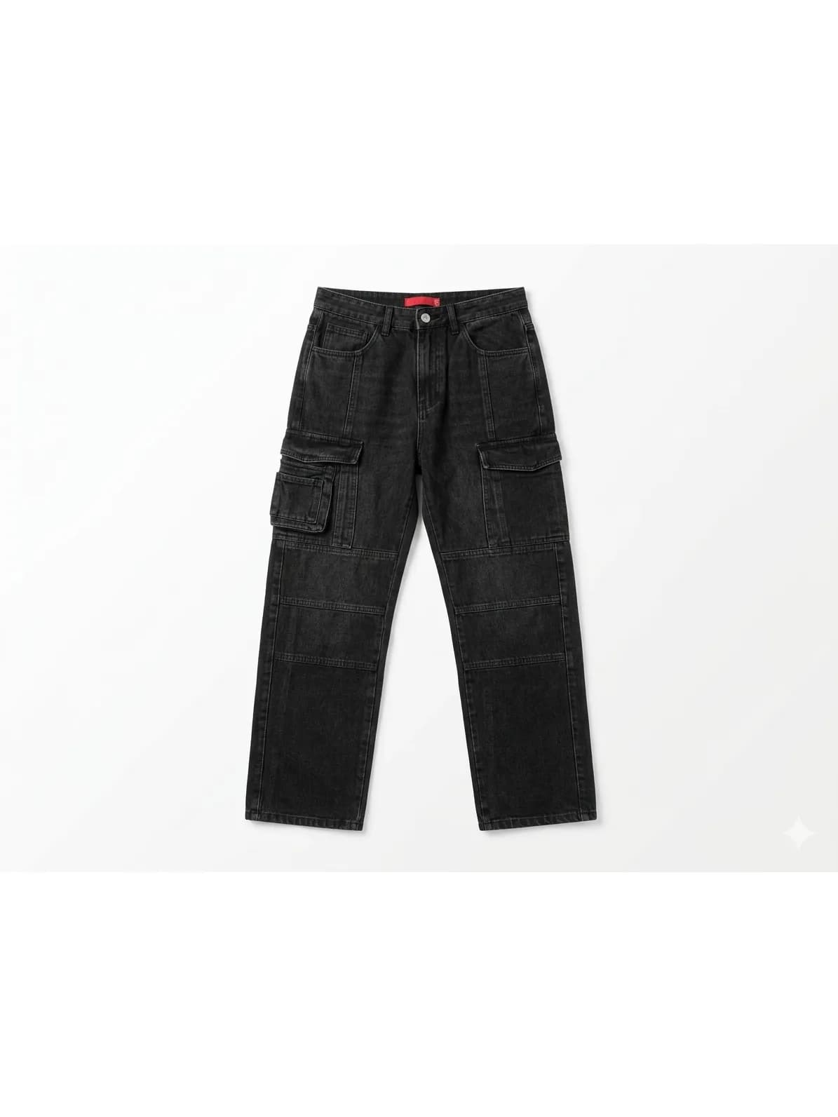 Black Cargo Jeans